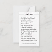 De Correspondance Saint Michel l'Archange Prière Carte Sainte (Dos)