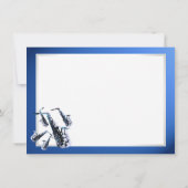 De Correspondance Saxophone Music Merci bleu carte plat (Dos)
