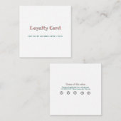 De Correspondance script simple minimal ajoutez votre texte carte d (Devant / Derrière)