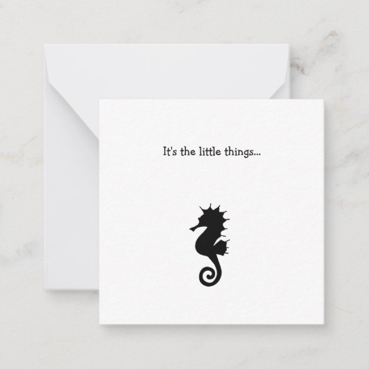 De Correspondance Seahorse Mini Remerciements Carte Note (Devant)