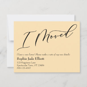 De Correspondance Simple Light Peach I Moved Nouvelle carte d'adress