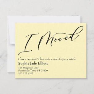 De Correspondance Simple Pale Yellow I Moted Nouvelle carte d'adress