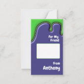 De Correspondance Slime Pun École pour enfants Carte Saint-Valentin (Dos)