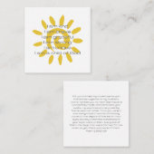 De Correspondance Sunshine Carte d'Affirmation Quotidienne (Devant / Derrière)
