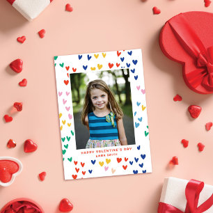 De Correspondance Sweet Rainbow Hearts Saint Valentin Carte photo