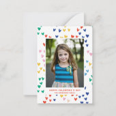 De Correspondance Sweet Rainbow Hearts Saint Valentin Carte photo (Devant)