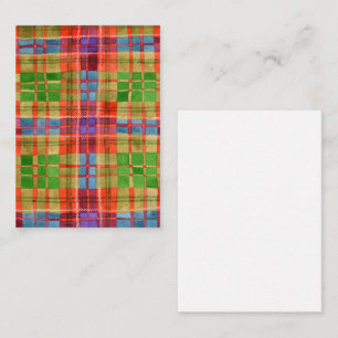 De Correspondance TARTAN MAC RAE 3.5x2.5 Carte plate / Verticale