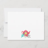 De Correspondance Tea Party Anniversaire Thankyou Carte à note plate (Dos)