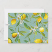 De Correspondance Thème Citron Carte Flat personnalisée (Dos)