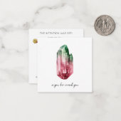 De Correspondance *~* TOURMALINE cristal AP64 Carte à note plate (Devant/Arrière en situation)