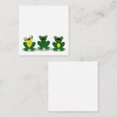 De Correspondance Trois grenouilles mignonnes - Carte à note plate (Devant / Derrière)