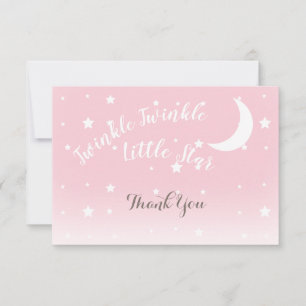 De Correspondance Twinkle petit rose étoile merci carte pour notes