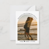 De Correspondance typographie classique merci carte photo mariage (Devant)