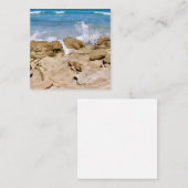 De Correspondance Vagues s'écrasant sur le rivage rocheux mini carte (Devant / Derrière)