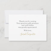 De Correspondance Vert eucalyptus simple merci Note Carte (Dos)