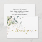 De Correspondance Vert eucalyptus simple merci Note Carte (Devant / Derrière)