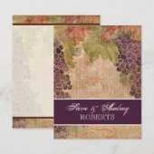 De Correspondance Vignoble vieilli Mariage papeterie - carte plate (Devant / Derrière)