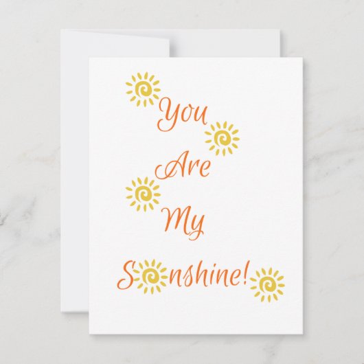 De Correspondance "Vous êtes mon Sunshine" carte pour notes (Devant)