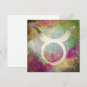 De Correspondance Zodiac : carte TAURUS (Devant / Derrière)
