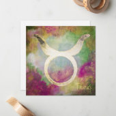 De Correspondance Zodiac : carte TAURUS (Devant/Arrière en situation)