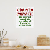 De Corrupte aanval de Moraliteit - het Citaat van Poster (Keuken)
