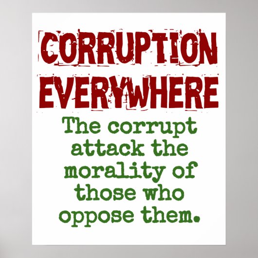De Corrupte aanval de Moraliteit - het Citaat van Poster (Voorkant)