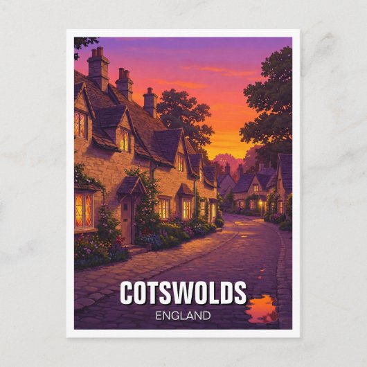 De Cotswolds reizen door Engeland Briefkaart (Voorkant)