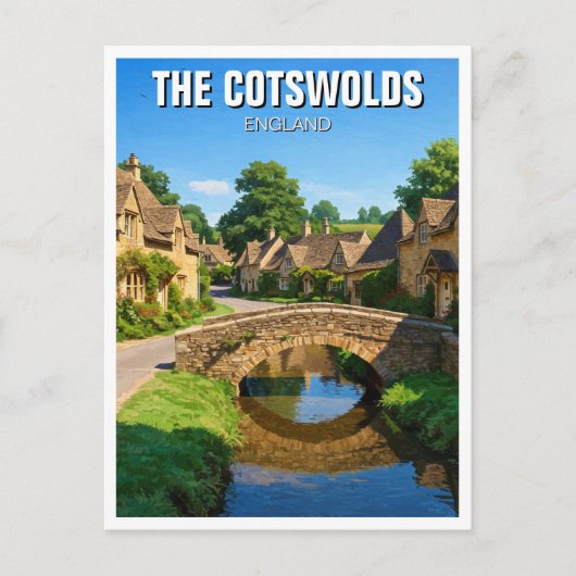 De Cotswolds reizen door Engeland Briefkaart (Voorkant)