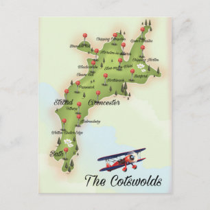 De Cotswolds Vintage Kaart