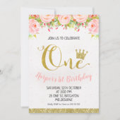 De couronne ?ère anniversaire invitation de (Devant)