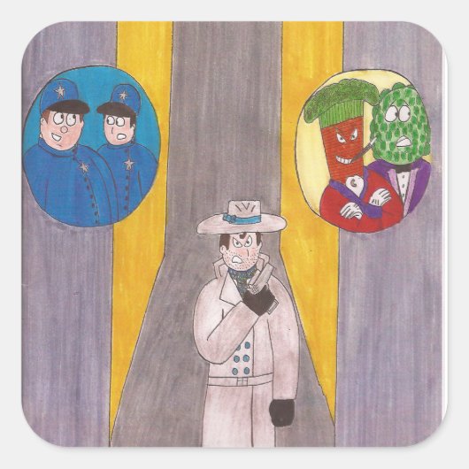 De cover van Bullets Bourbon #1 Stickers! Vierkante Sticker (Voorkant)