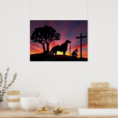 De Cowboy aan de voet van de poster kunst (Keuken)