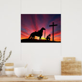 De cowboy bij het Christelijke Westerne Poster van (Keuken)