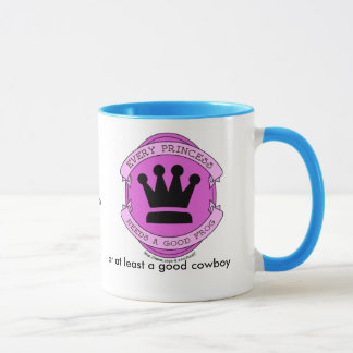 De cowboy en de prinses - roze en blauw mok
