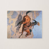 De cowboy (olie op doek) legpuzzel (Horizontaal)