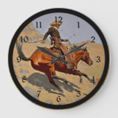 De Cowboy, schilderij van F. Remington. Grote Klok (Voorkant)