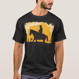 De Cowboy van de zonsondergang T-shirt