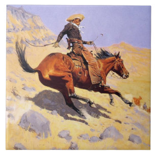 De Cowboy (van Frederic Remington) Tegeltje