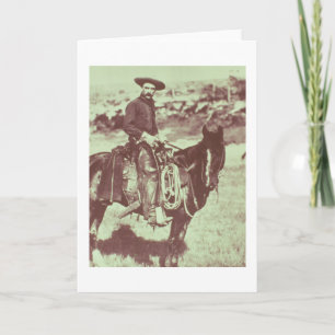 De Cowboy van Montana, c.1880 (foto b/w) Kaart