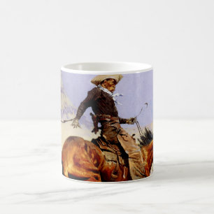 De Cowboy van Remington, Oude Kavallerie Militair Koffiemok