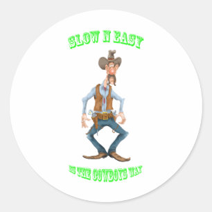 De cowboys ronde sticker