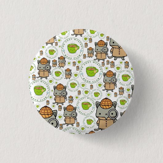 De Cozy Mystery Book Club Ronde Button 3,2 Cm (Voorkant)