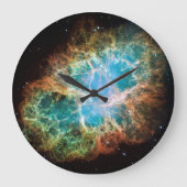 De Crab Nebula Celestial Space Photo Grote Klok (Voorkant)
