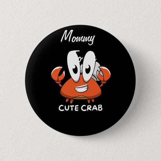 De Crabtastic Cutie. Ronde Button 5,7 Cm (Voorkant)