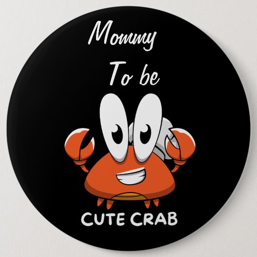 De Crabtastic Cutie. Ronde Button 6,0 Cm (Voorkant)