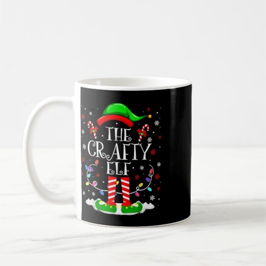 De Crafty Elf Funny Xmas Elf Matching Family Chris Koffiemok (Links)