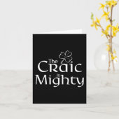 De Craic Is Might Schattige Ierse St. Patrick Dag Kaart (Gele Bloem)