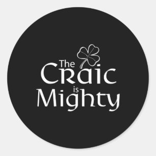 De Craic is misschien wel Schattige Irish St. Patr Ronde Sticker