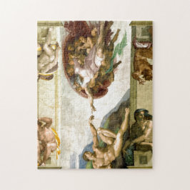 De creatie van Adam door Michelangelo Fine Art Legpuzzel