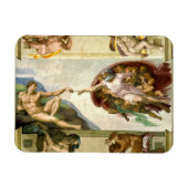 De creatie van Adam door Michelangelo Fine Art Magneet (Horizontaal)